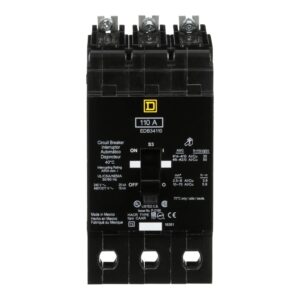 EDB34110 - Square D - Molded Case Circuit Breaker Bolt-On - 110 Amp - 3 Pole - 277 / 480 Volt