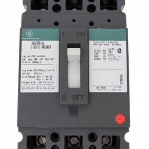 TED134020 - GE - Molded Case Circuit Breaker Feed-Thru - 20 Amp - 3 Pole - 480 Volt