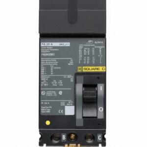FA26020BC - Square D - Circuit Breaker I-Line PlugIn - 20 Amp - 2 Pole - 600 Volt