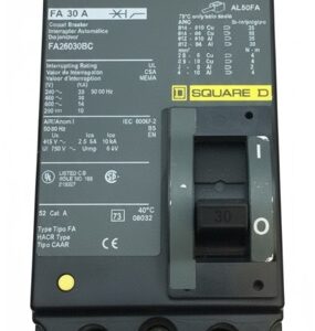 FA26030BC - Square D - Circuit Breaker I-Line PlugIn - 30 Amp - 2 Pole - 600 Volt